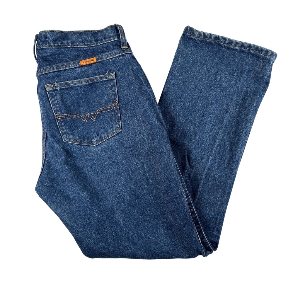Wrangler Jeans Womens 11/12 X 32 Medium Wash High Rise Flame Resistant FR HRC2